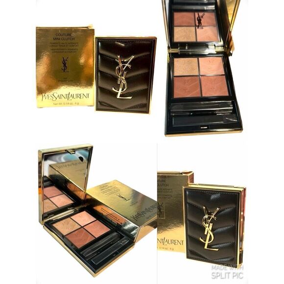 YSL Yves Saint Laurent  Couture Eyeshadow Palette Mini gold Black Faux Leather C - Picture 7 of 8